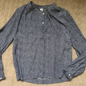 Gap Blue Printed Blouse Size Small
